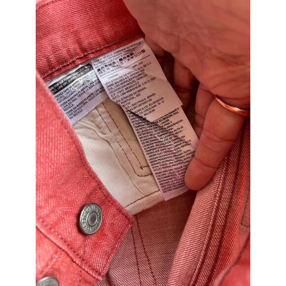 Vintage cranberry pink Levi 501 button fly jeans size 40x30 - Picture 5 of 6